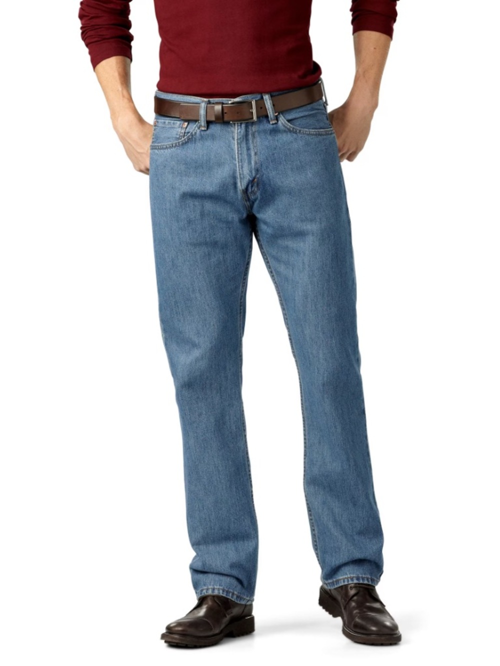 Vintage Levi's Men's Straight Jeans in Light Blue Wash